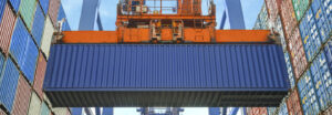 Shipping Container on Crane