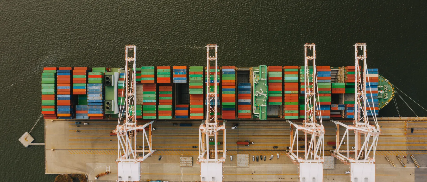 Sea Freight vessel docked at port